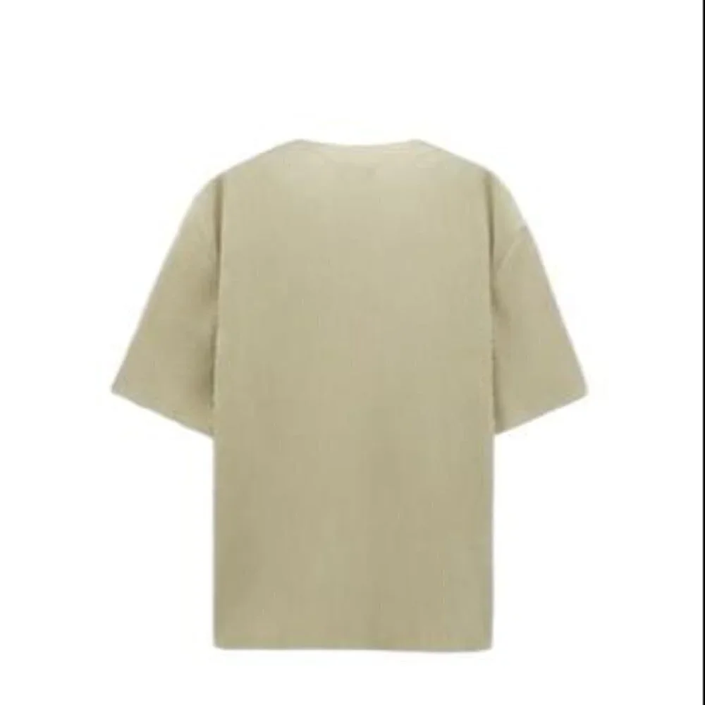 ZARA- PLEATED OVERSIZE T-SHIRT- MINK BEIGE SIZE S 8288/482/706